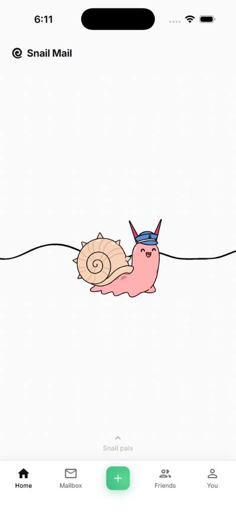 Snail Mail home screen